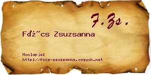 Föcs Zsuzsanna névjegykártya