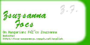 zsuzsanna focs business card